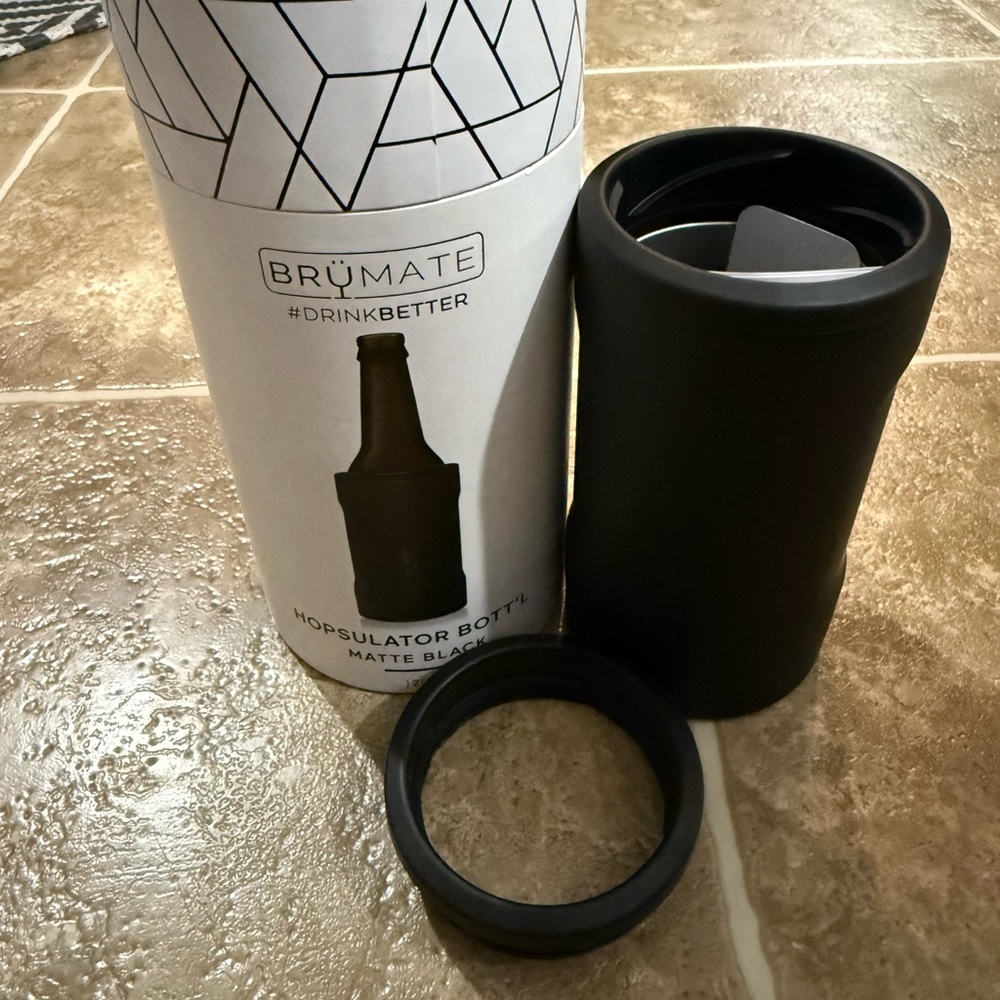 BrüMate Matte Black Hopsulator Bottle